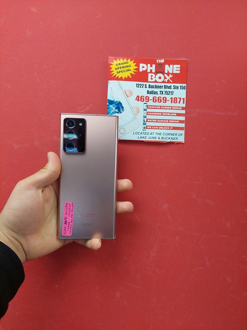 Samsung Galaxy Note 20 Ultra 128GB Factory Unlocked To Any Carrier Available With Just $50 Down