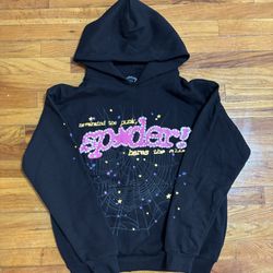 Black Sp5der Hoodie Size M