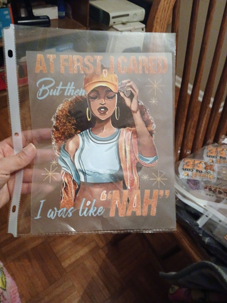 Women's Iron On At First I Cared