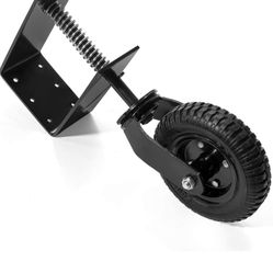 8" inch Flat-Free Tire Gate Wheel Spring Suspension Heavy Duty Dolly Mover Door Chainlink Gate Caster Wheel 200lb Capacity
