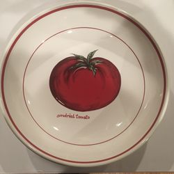 Italian Over and Back ‘Sundried Tomato’ Large Serving Platter w/ 8 Pasta Bowls