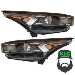 For 2022 2023 2024 Kia Forte Halogen Projector Headlight Assembly without LED DRL Left Right Pair
