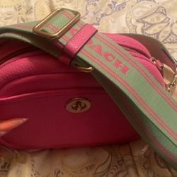 Pink Body  Coach Cross Purse 