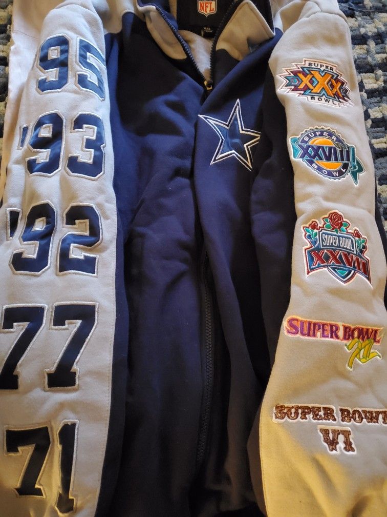 Dallas Cowboys Super Bowl  Fleece Coat/ Large/ Preowned 