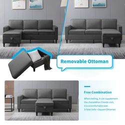 Ottoman & Couch 🛋️ Brand New 71” Width ‼️