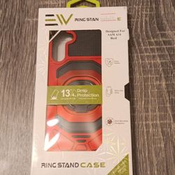 Samsung A14 Red EV ring stand Protective phone case