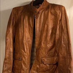PAVA LEATHER JACKET Carmel Colored Lambskin Ladies