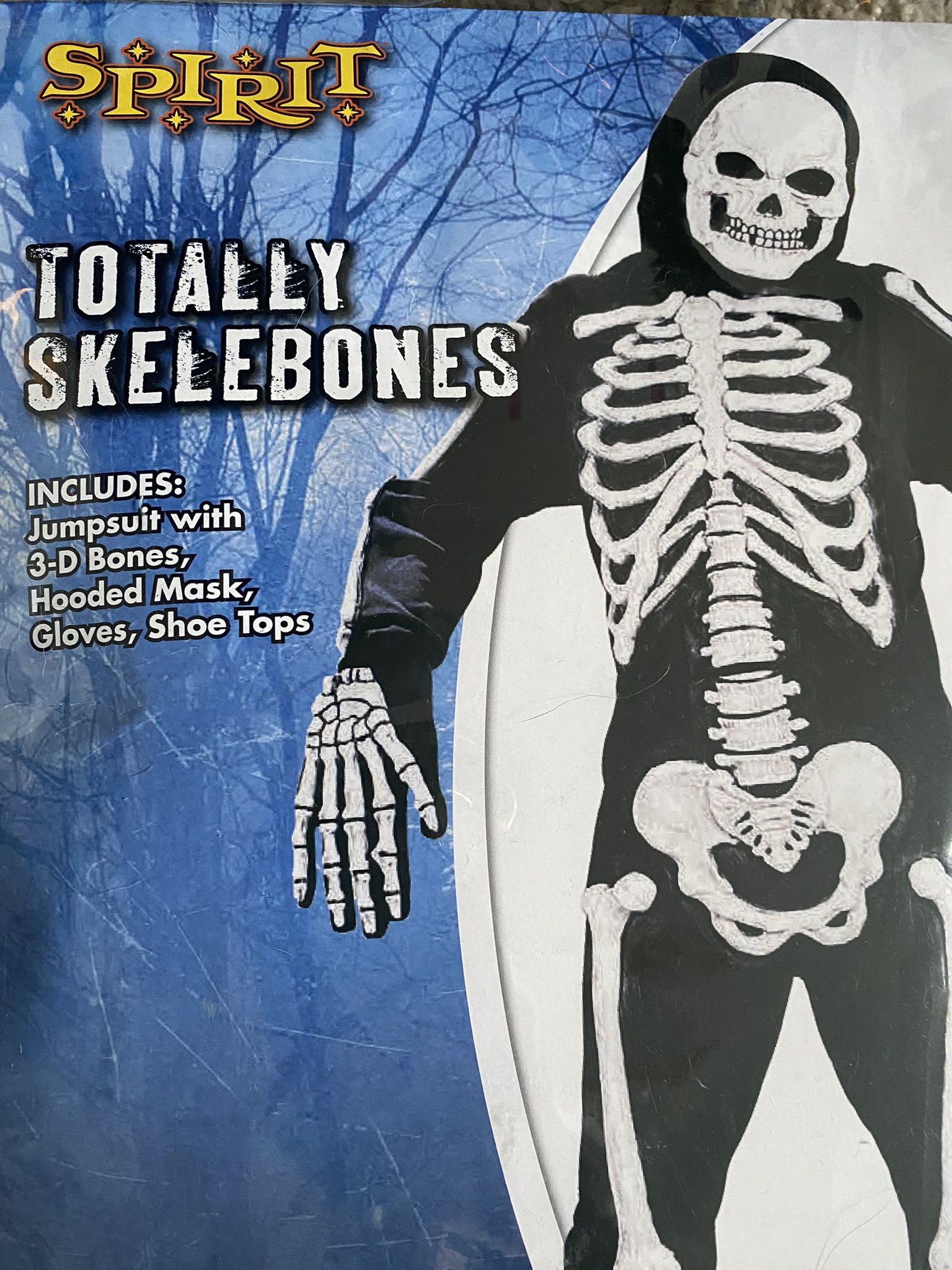 Totally Skelebones Costume (Kids Size Large 12-14)