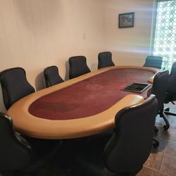Professional Style Pocker Table With 10 Chairs And Professional Chips