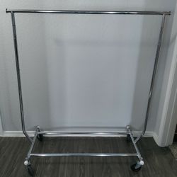 Retail Grade Rolling Clothing Rack