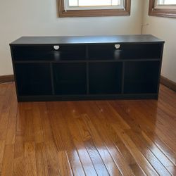 Black TV stand