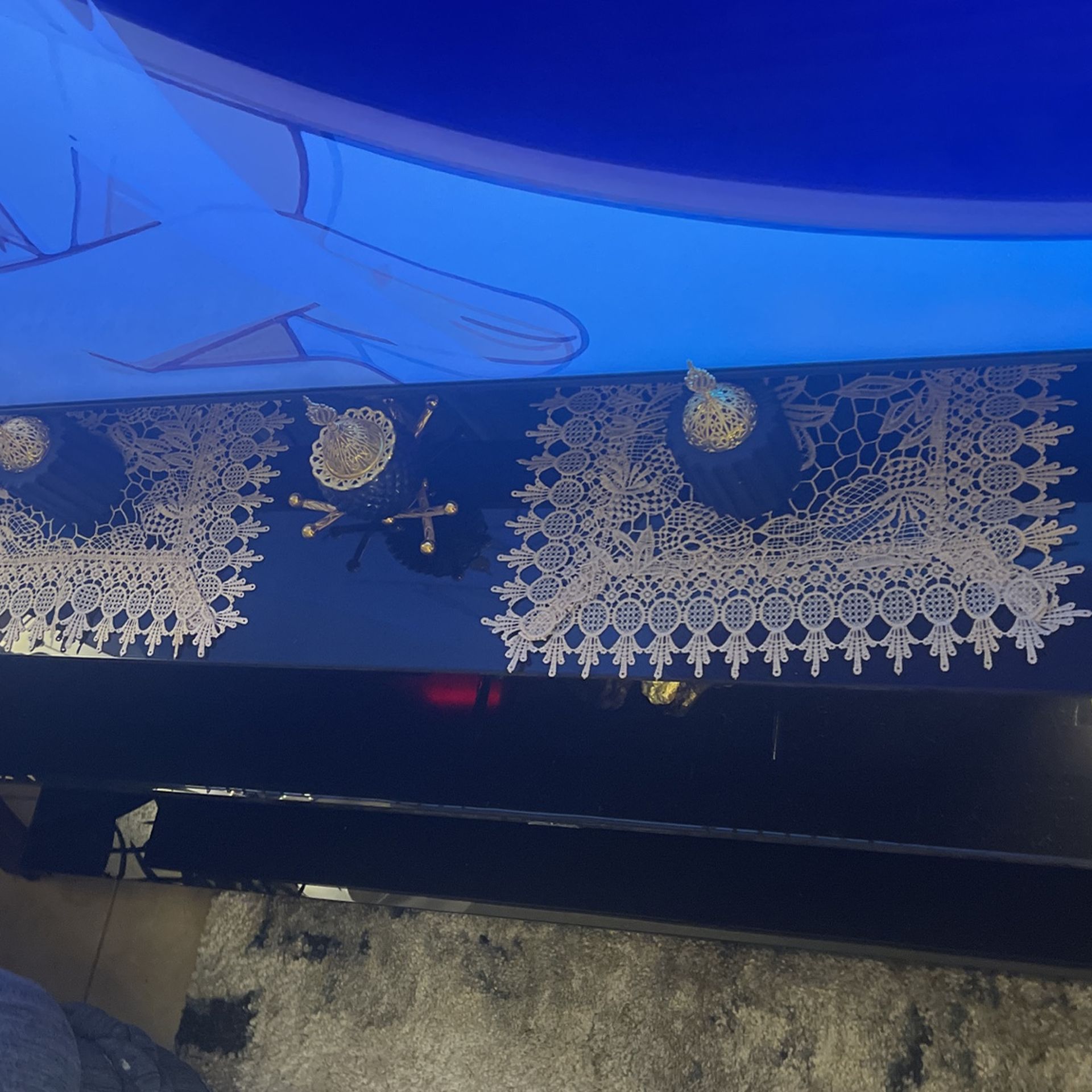 TV table glasses, black