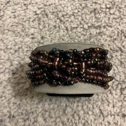 Knotted Multicolored Beaded Stretch Bracelet