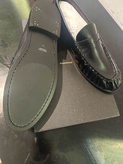 Ruched Lambskin Penny Loafers
