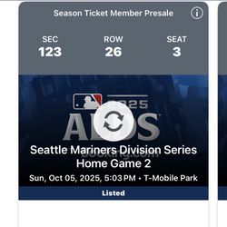 Mariners Playoff Tickets ALDS Game 2