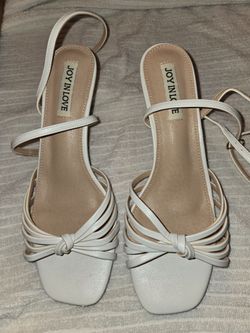 Joy In Love White Strappy Heeled Sandals