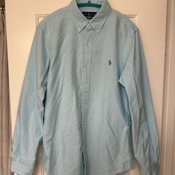 Ralph Lauren Blue Slim Fit Oxford Shirt (New with Tags) - Size M
