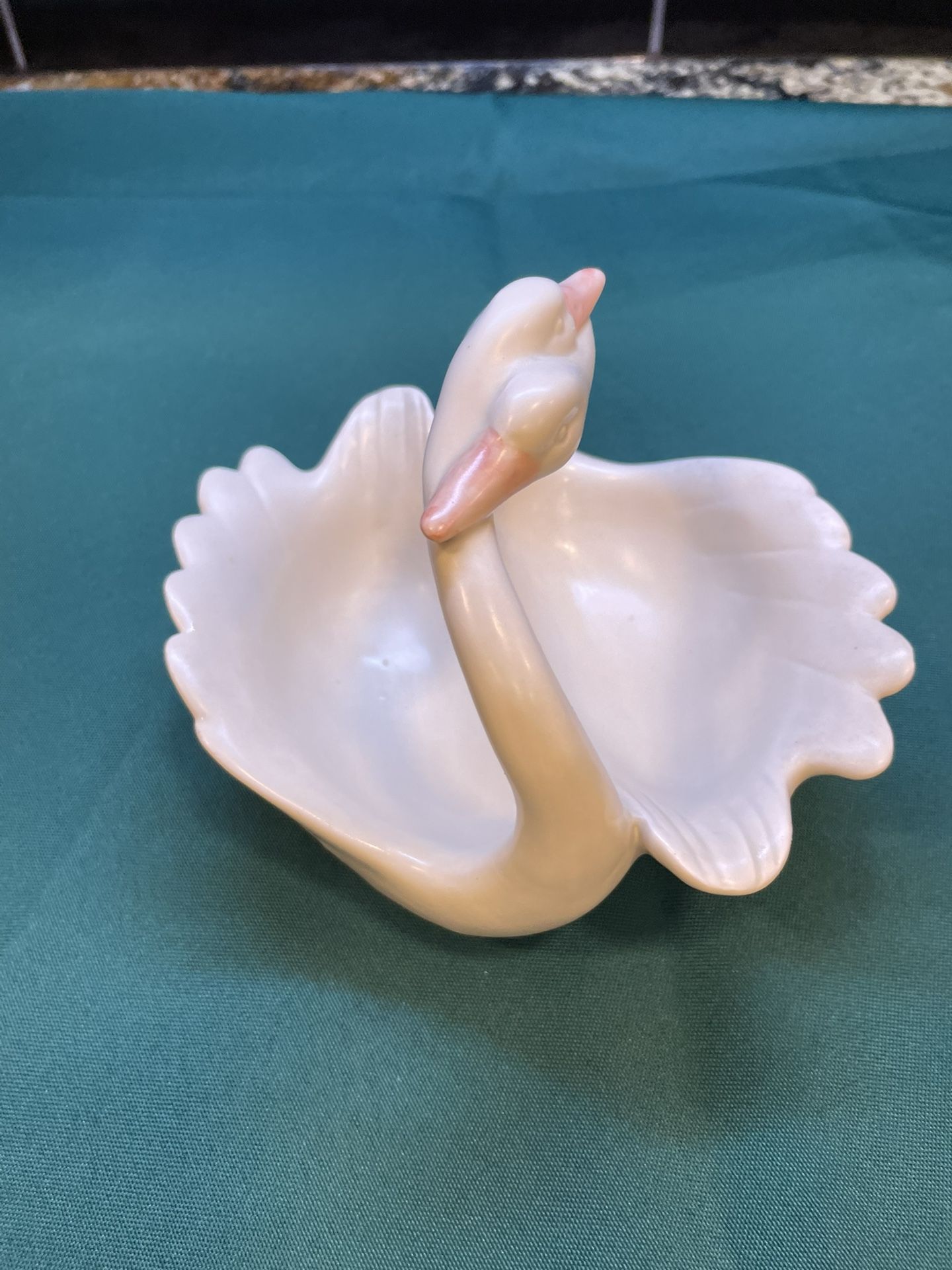 Vintage Fitz & Floyd Porcelain Swan Candy Dish