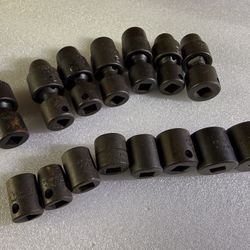 Vintage PROTO USA 3/8” Drive IMPACT Swivel Socket Bundle (15 Pieces)