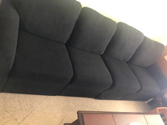 4 seater black couch