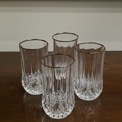 Cristal d'Arques - Crystal glassware set titled 'Longchamp' pattern by Cristal d'Arques