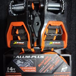 NEW, HEAVY DUTY , RATCHET TIE DOWN STRAPS, PRICED TO MOVE!!!