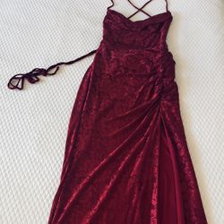 Red lace Dress With Slit (Windsors)