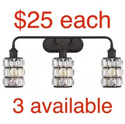 Westinghouse Lighting Sophie Three-Light Indoor Wall Fixture, Oil Rubbed Bronze Finish with Crystal Prism Glass