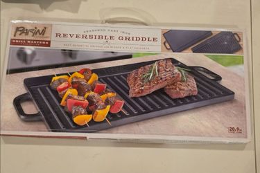 Parini Seasoned Cast Iron Reversible Griddle