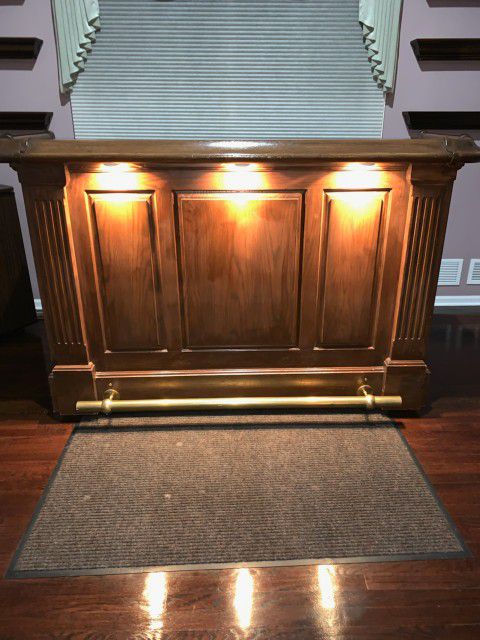 Service Bar Solid Wood and Granite With Sink and Lights