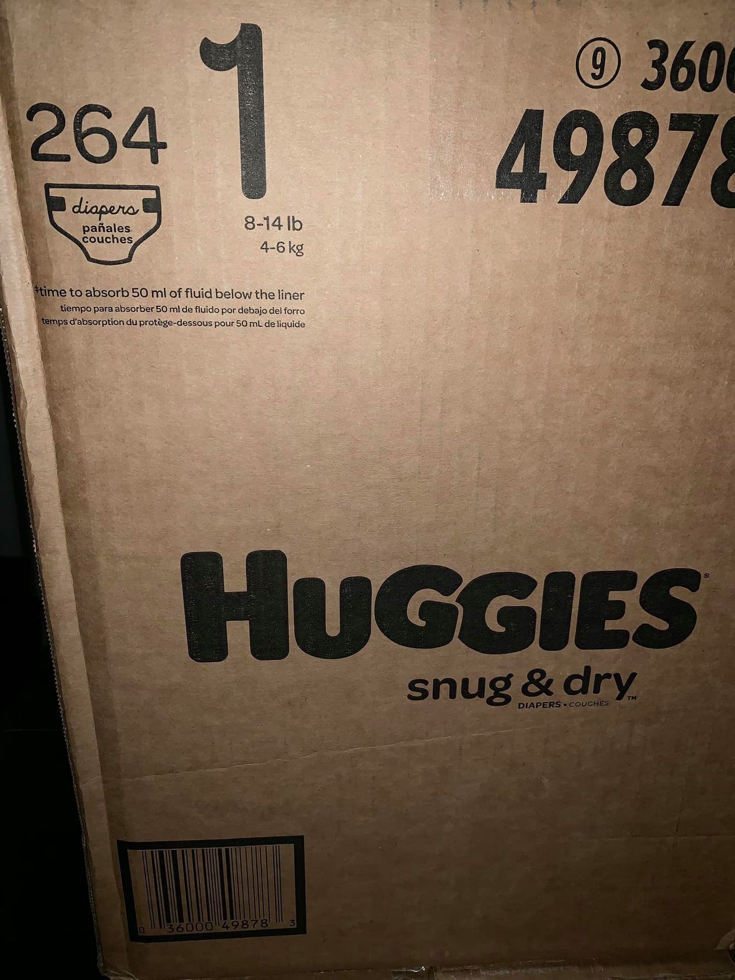 Huggies diapers size 1 Snug Dry