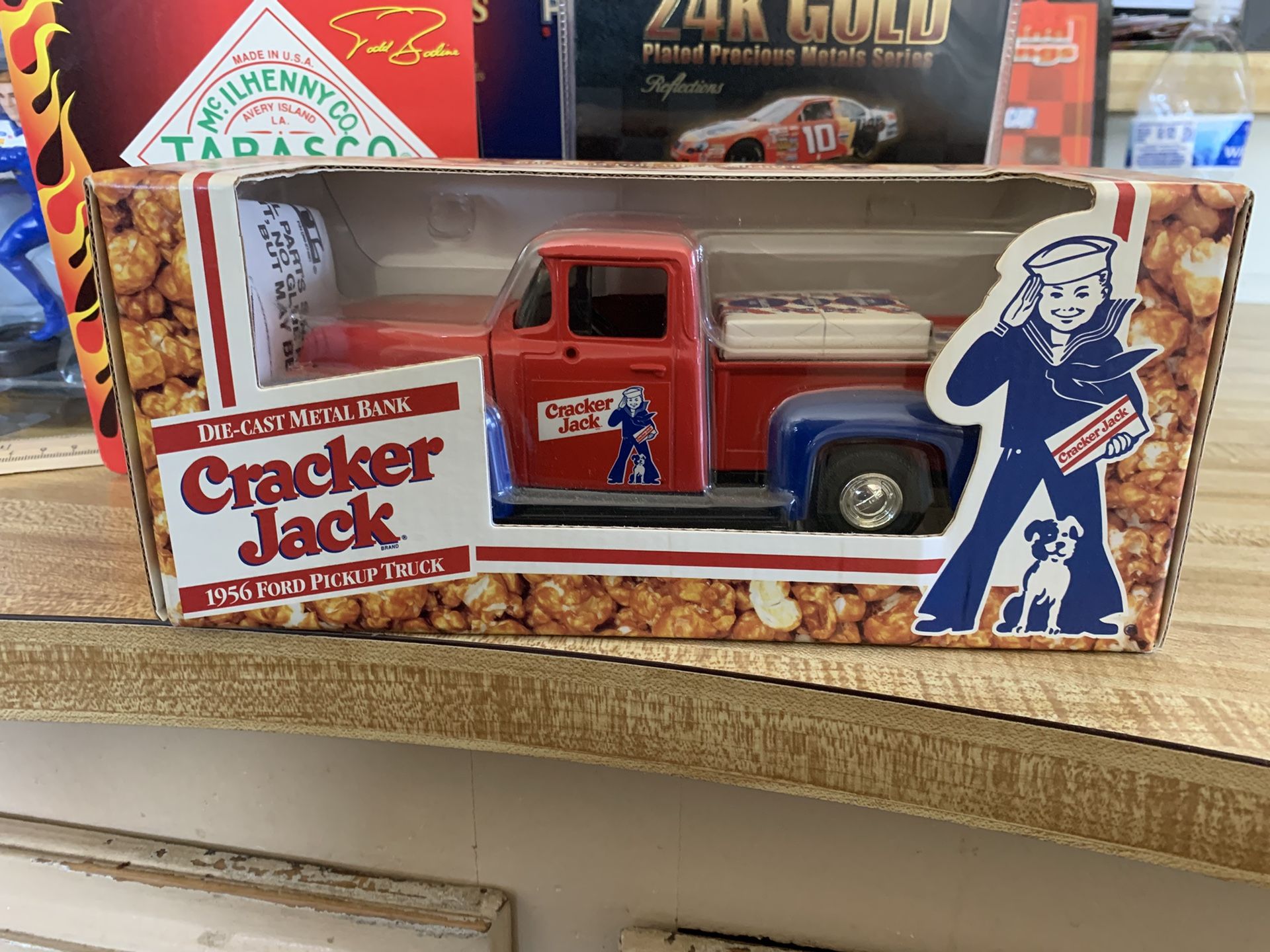 Cracker Jack Die cast 1956 Ford Pickup Truck Bank