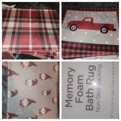 🆕️  NON-SKID MEMORY FOAM  BATH MATS.  I HAVE SEVERAL OF EACH.  