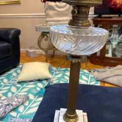 Glass And Brass Lamp