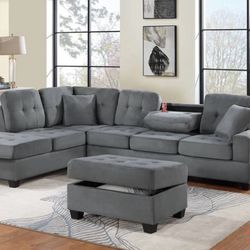 Sectional Sofa With Ottoman