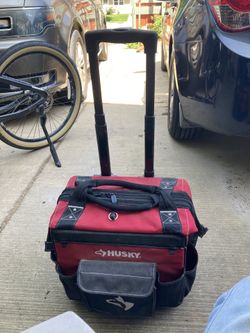 Husky 13 Pocket 18” Large Mouth Rolling Tool Bag
