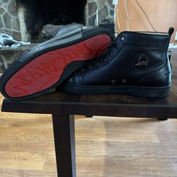 Christian Louboutin Black High-Top Sneakers