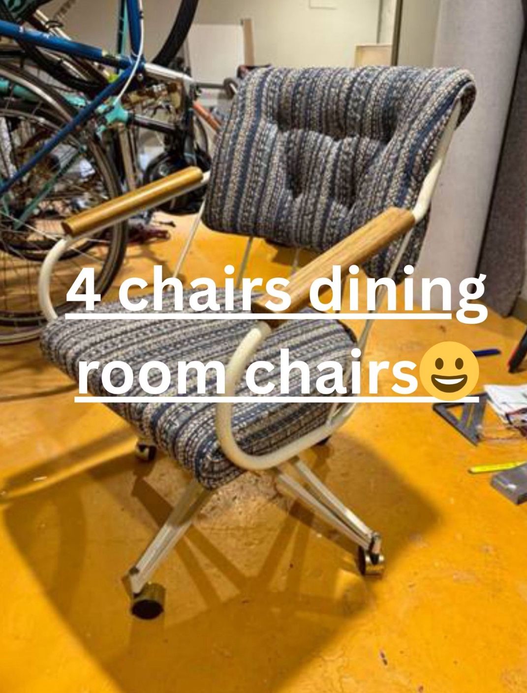 Mid Century Modern Dining Room Rolling Chairs