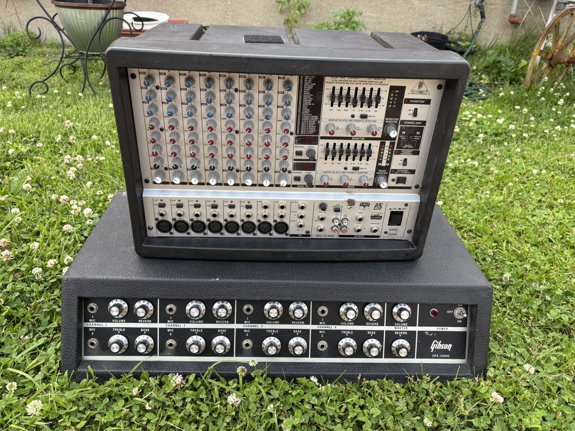 Vintage Gibson GPA 100 With Behringer Mixer
