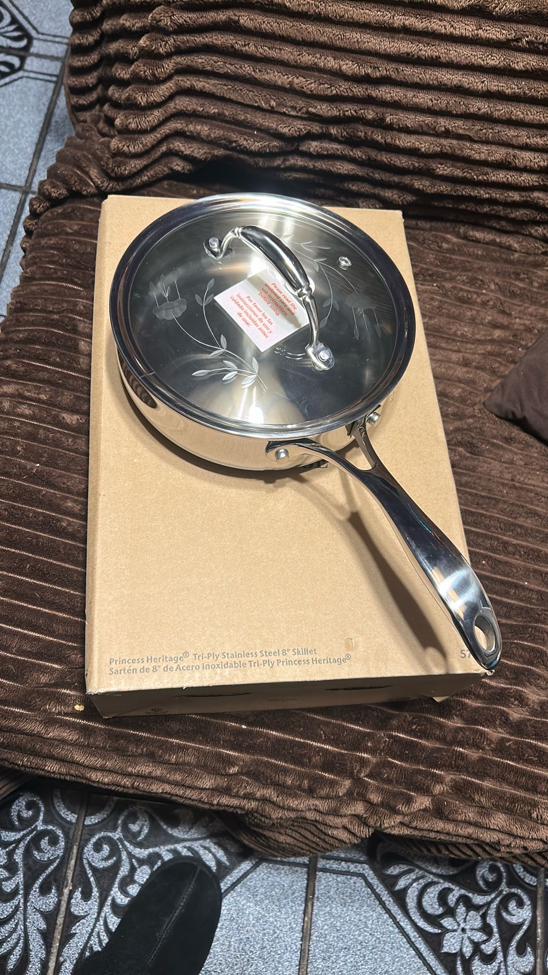 Sarten De 8” De Acero Inoxidable Tri Ply Nuevo De Princess House
