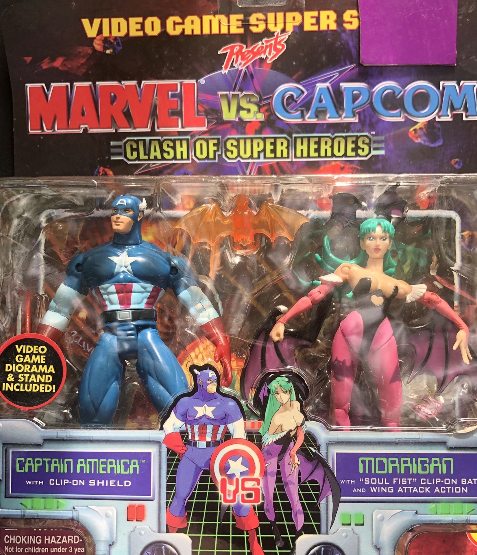 Marvel Vs Capcon:  X-men Vs Street fighter: Captain America Vs Morrigan: Action Figure Set