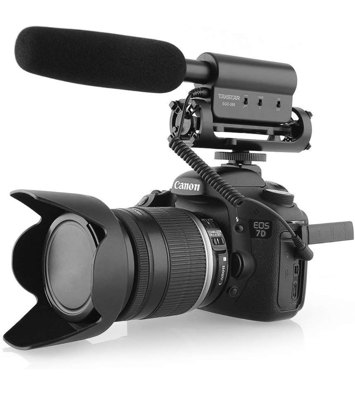 TAKSTAR SGC-598 Photography Interview Shotgun MIC Microphone for Nikon Canon DSLR Camera (Need 3.5mm Interface)Auxiliary @N1-53