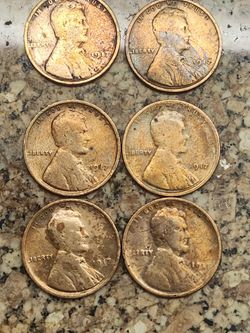 1917 Wheat Pennys 