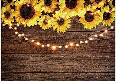 7 Ft * 5 Ft Sunflower Wood Texture Backdrops