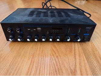 Pyle PT506BT Bluetooth Stereo Power Amplifier Receiver USB SD FM Karaoke Tested