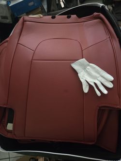 Full Set 5-Seat Cover Perforated Leather Cushion Red For 2017-2023 Tesla Model 3