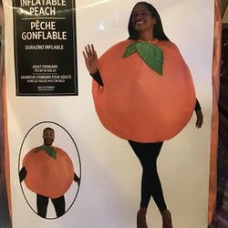 Inflatable Peach Adult Standard 1 Costume Fits Up To Size 44 -NEW