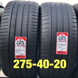 2 used tires 275/40/20 Pirelli RFT