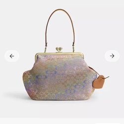 Coach Kisslock Large Crystal Bag Purse