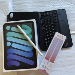 Apple ipad Mini 6th Generation (2021 model) 256GB With Box, keyboard, pencil & Accessories 